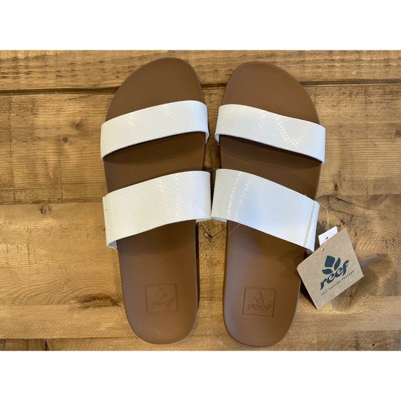 Reef Women’s Vista Sandals Vegan Leather Slides Wi - Picture 1 of 4